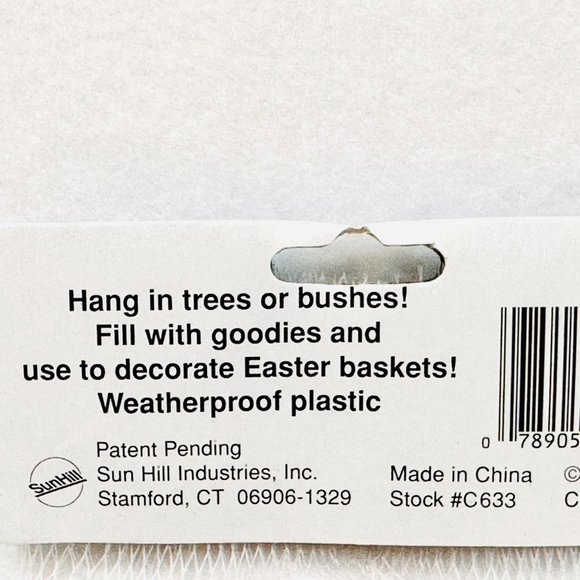 Vintage Fill & Hang Plastic Bunny Eggs - 2 Packs (12) - Picture 5 of 5